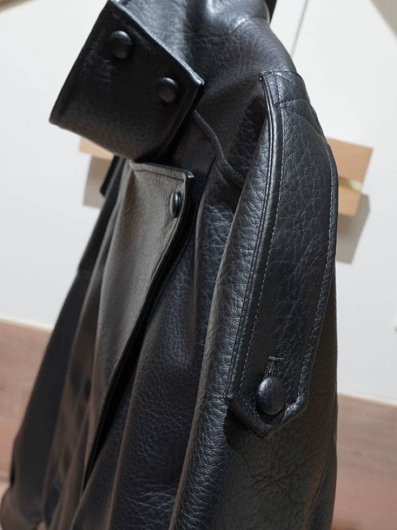 ZARAフェイクレザージャケット ブラック ハイネック Mサイズ