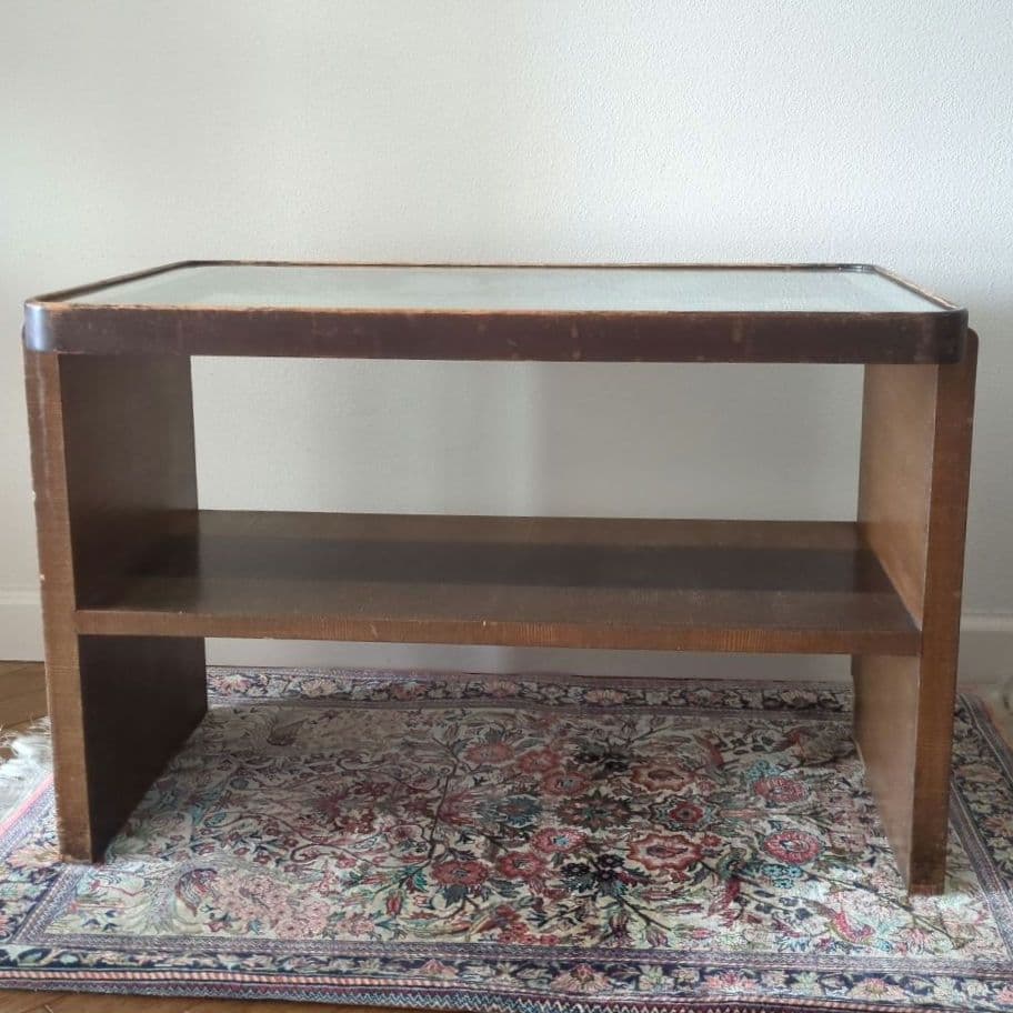 木製　サイドテーブル　テーブル　机　ガラス天板　ガラス