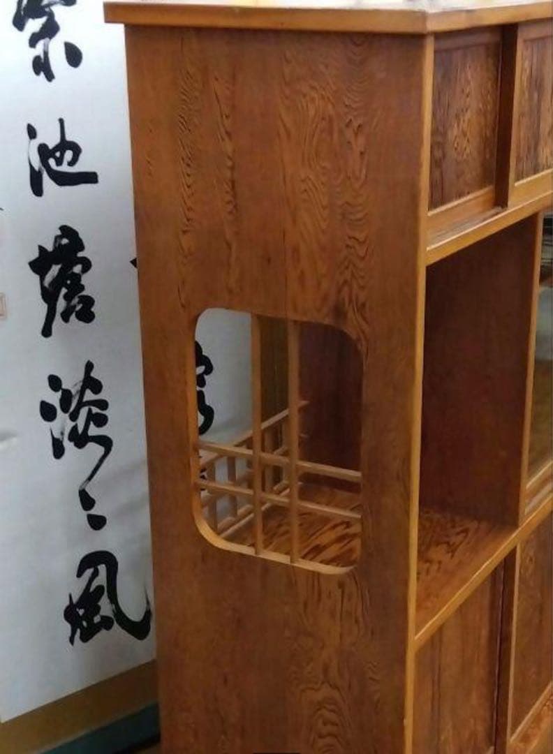 屋久杉 ？昭和レトロ　アンティーク　天然木　茶箪笥　茶棚　飾り棚