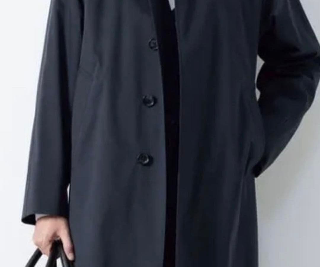 MAJI ステンカラーコート　黒　ブラック　 メンズ ／LLサイズ　新品未使用