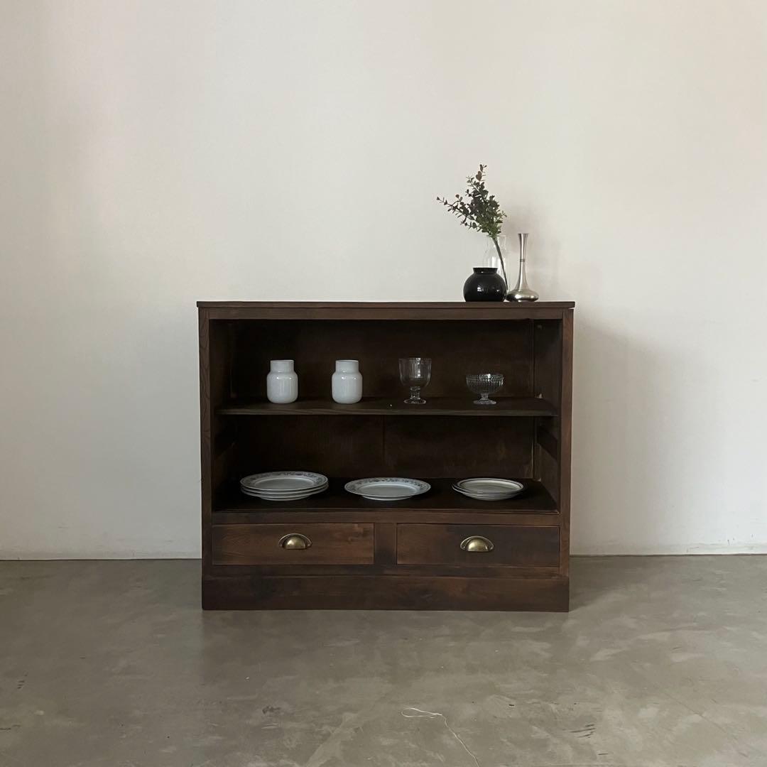 レトロ　ヴィンテージ　アンティーク　古家具　古民家　古道具　食器棚　シェルフ