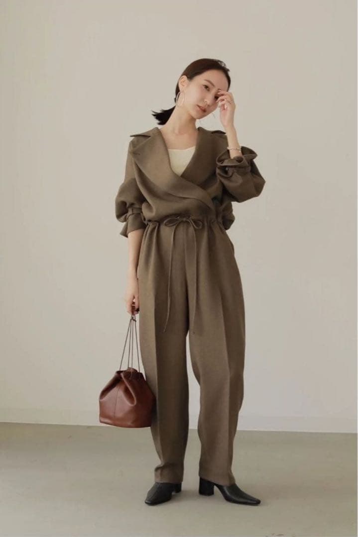 サロペット・オーバーオール・オールインワン louren warm herringbone jumpsuits