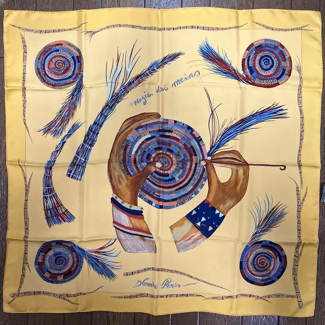 エルメス　スカーフ 90cm レア柄❗️「手仕事の魅力」