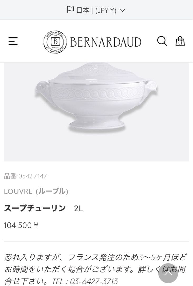 フランスで購入レア11万円ベルナルド　ルーブルスープチューリンアンティーク大皿器