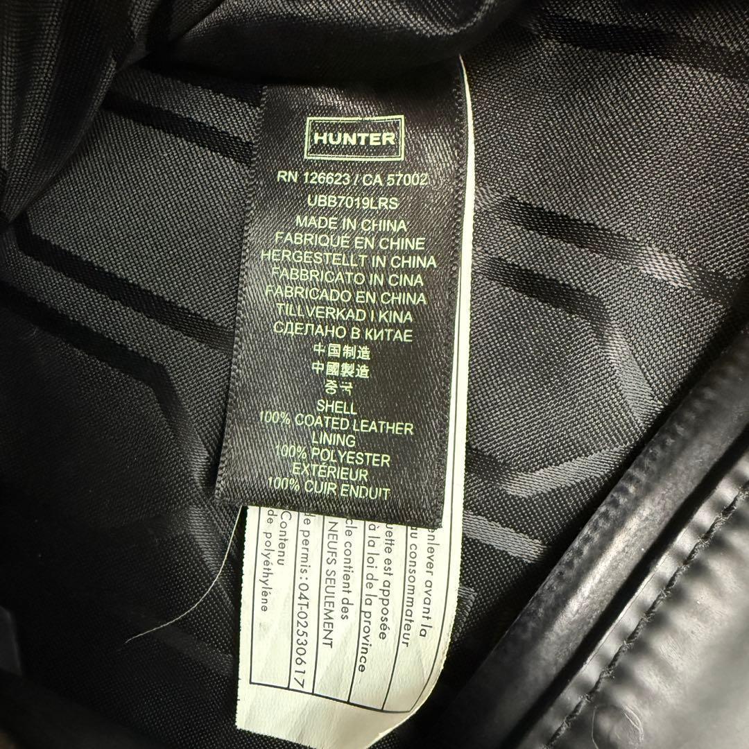 HUNTER 防水　トップクリップ　ラバー　レザー バックパック　リュック