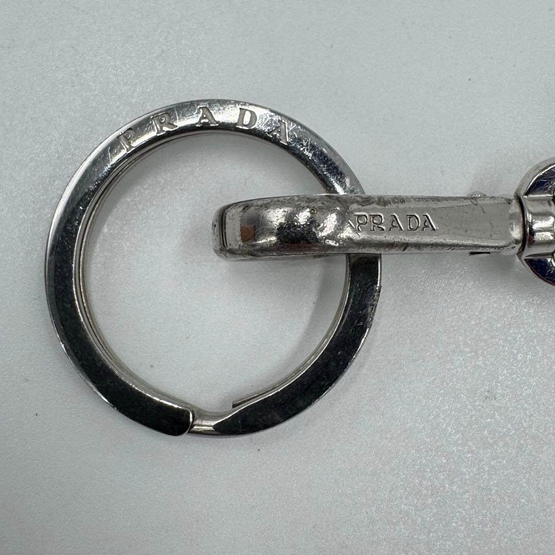 PRADA プラダ ロボット レザー キーホルダー キーリング ブラック