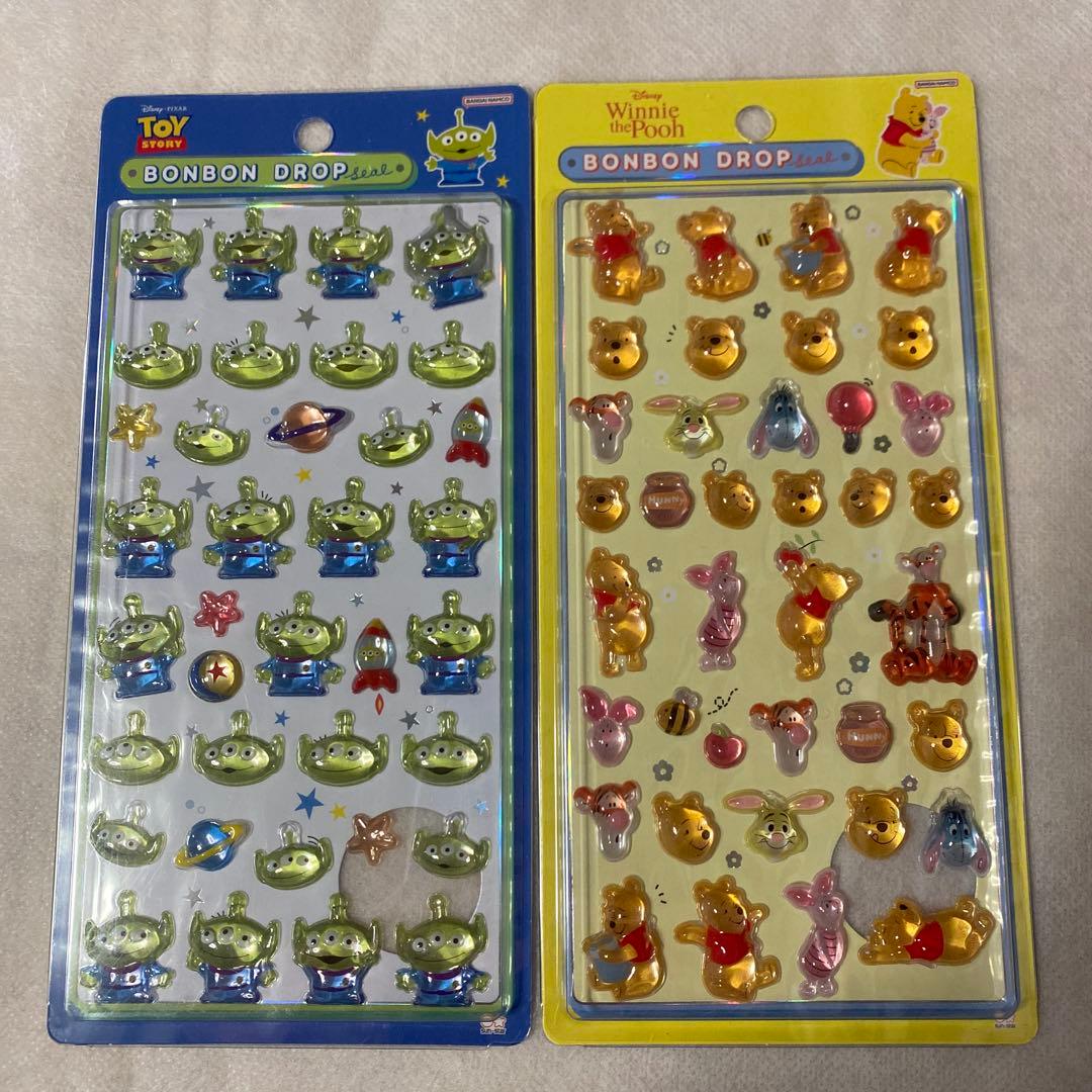 正規品ボンボンドロップシール通常サイズ 初期 プーさん エイリアンなど 4種類