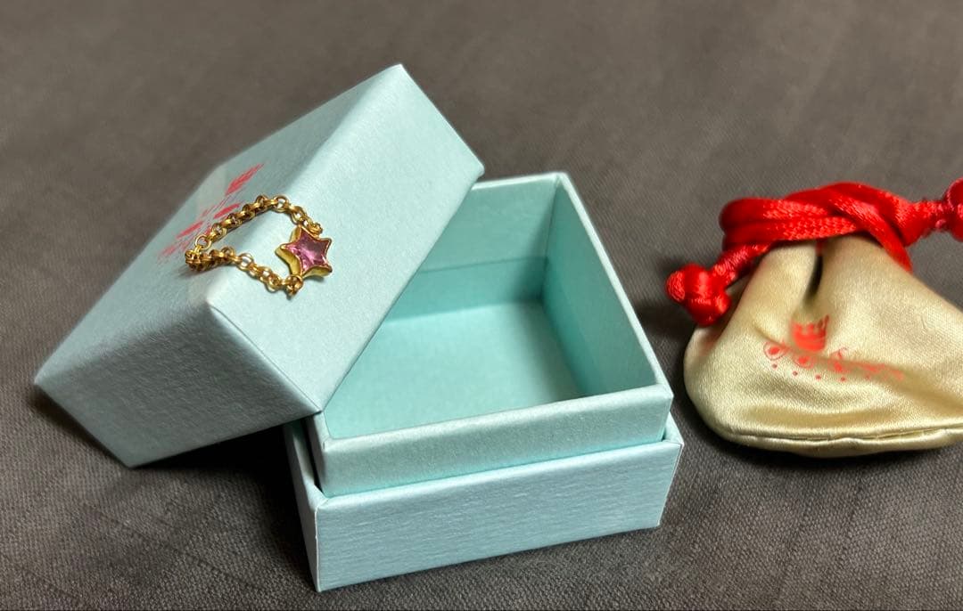 マリーエレーヌドゥタイヤック　22K ピンクトルマリン　チェーンリング　指輪　星