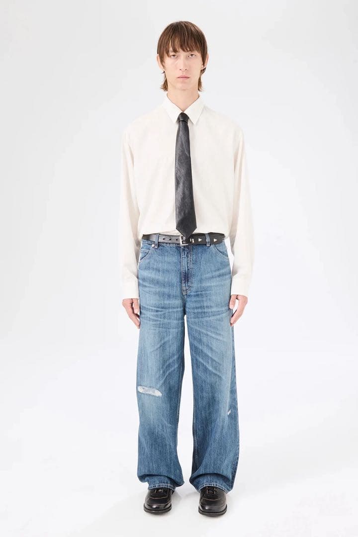 OUR LEGACY TIE BLACK LEATHER レザータイ