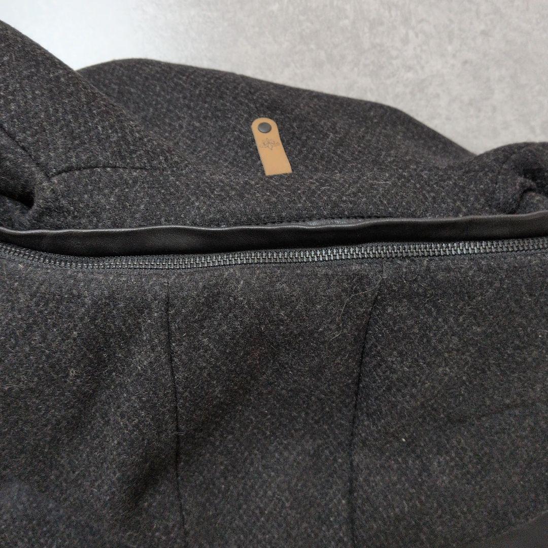 ✿マッカージュ✿レザー切り替え　フーディージャケット　ブラック　美品