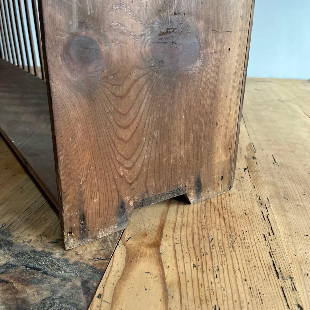 アンティーク オープンラック 大型 木製 無垢材 本棚 食器棚