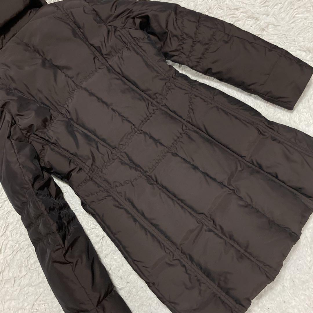 【希少美品】マックスアンドコー　ブラウン　ロングダウンコート　ダブルジップアップ