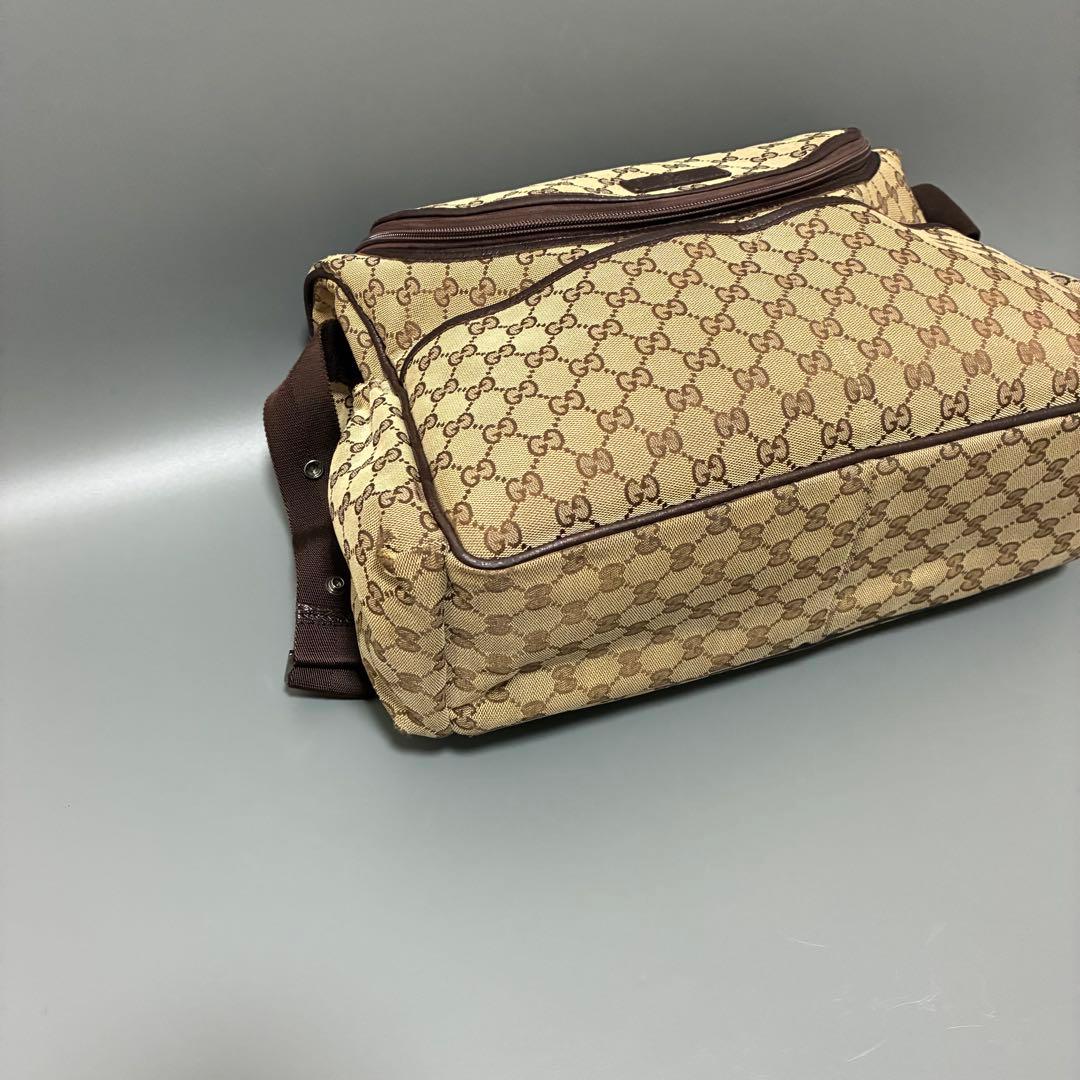 GUCCI グッチ GGキャンバス GG柄 ショルダーバッグ マザーズバッグ 茶