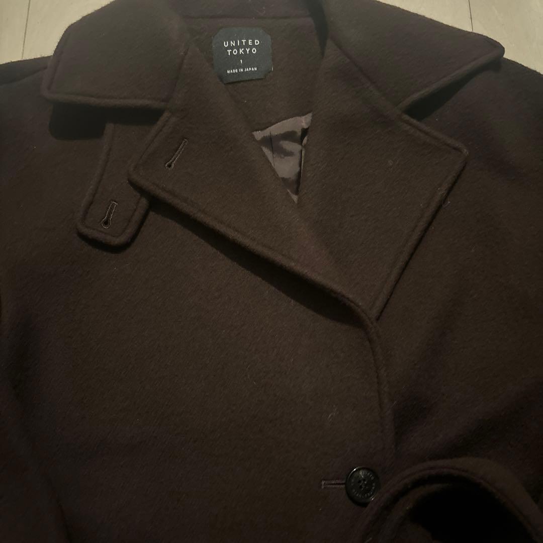 ビッグカラー2wayスタンドコート　ブラウン　united tokyo ロング