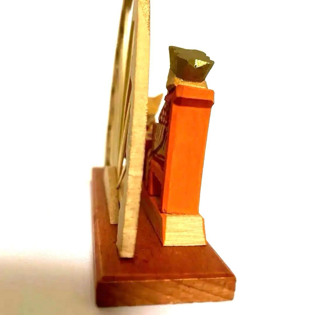 ドイツ製　ザイフェン　エルツ　木彫りの置物　王様と犬　オブジェ　クリスマス　貴重