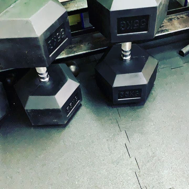 ラバーヘックス  ダンベル 12.5kg 〜20kg  ４セット