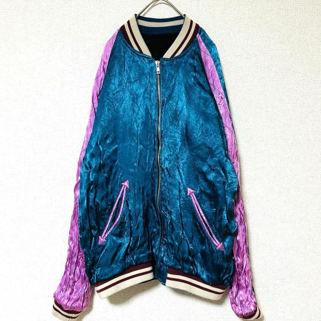 限定 IOLANI イオラニ 居楽仁東洋 スカジャンリバーシブル 刺繍 2way