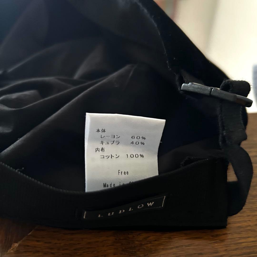 LUDLOW ラドロー♡ELLEショップ限定　ベルベットキャップ　黒　ニット