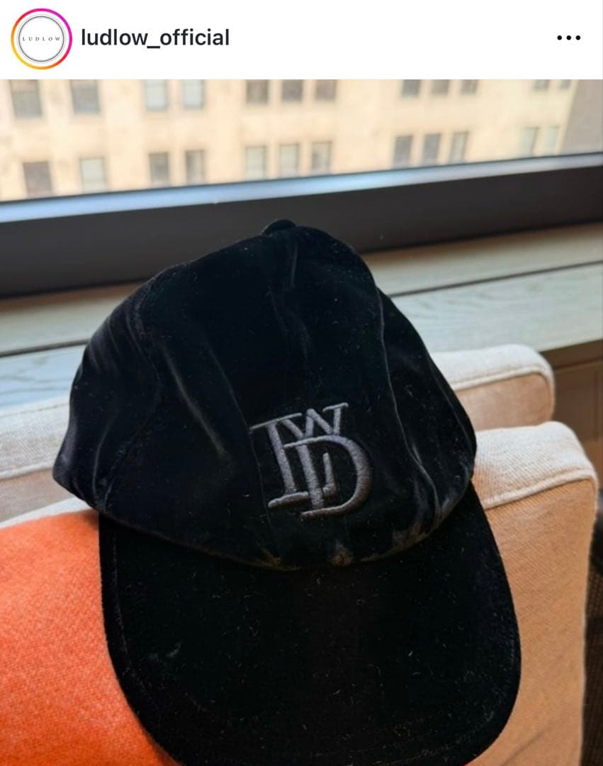 LUDLOW ラドロー♡ELLEショップ限定　ベルベットキャップ　黒　ニット