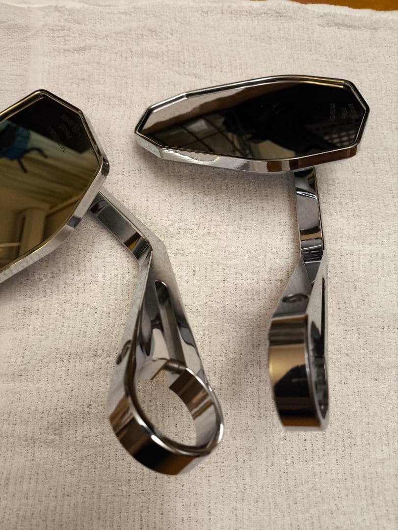 ハイサイダー バーエンドミラー ヴィクトリー クローム 2個セット