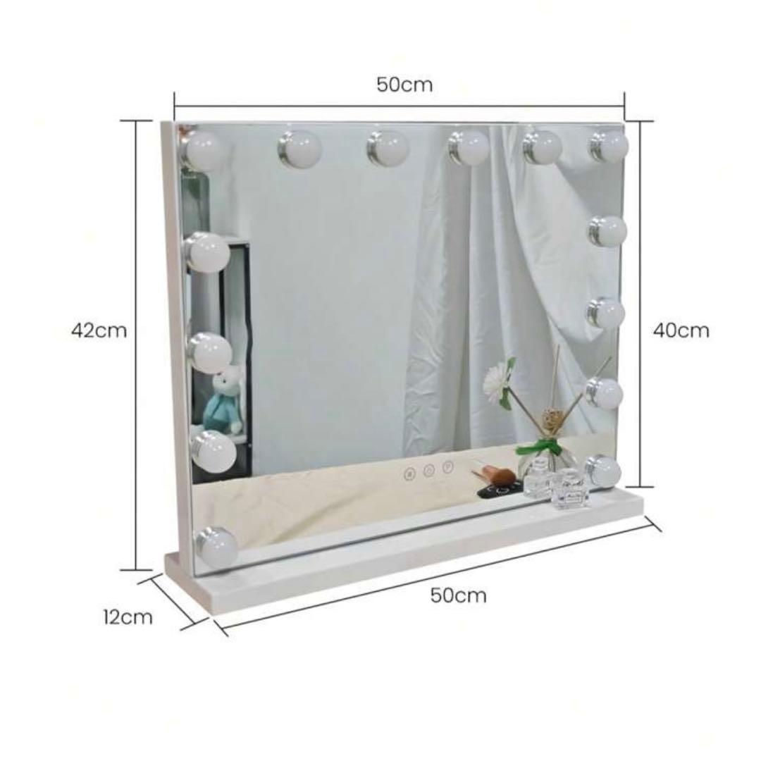 【未使用】女優ミラー　LED 調光　エコメルカリ便限定　42cm×50cm