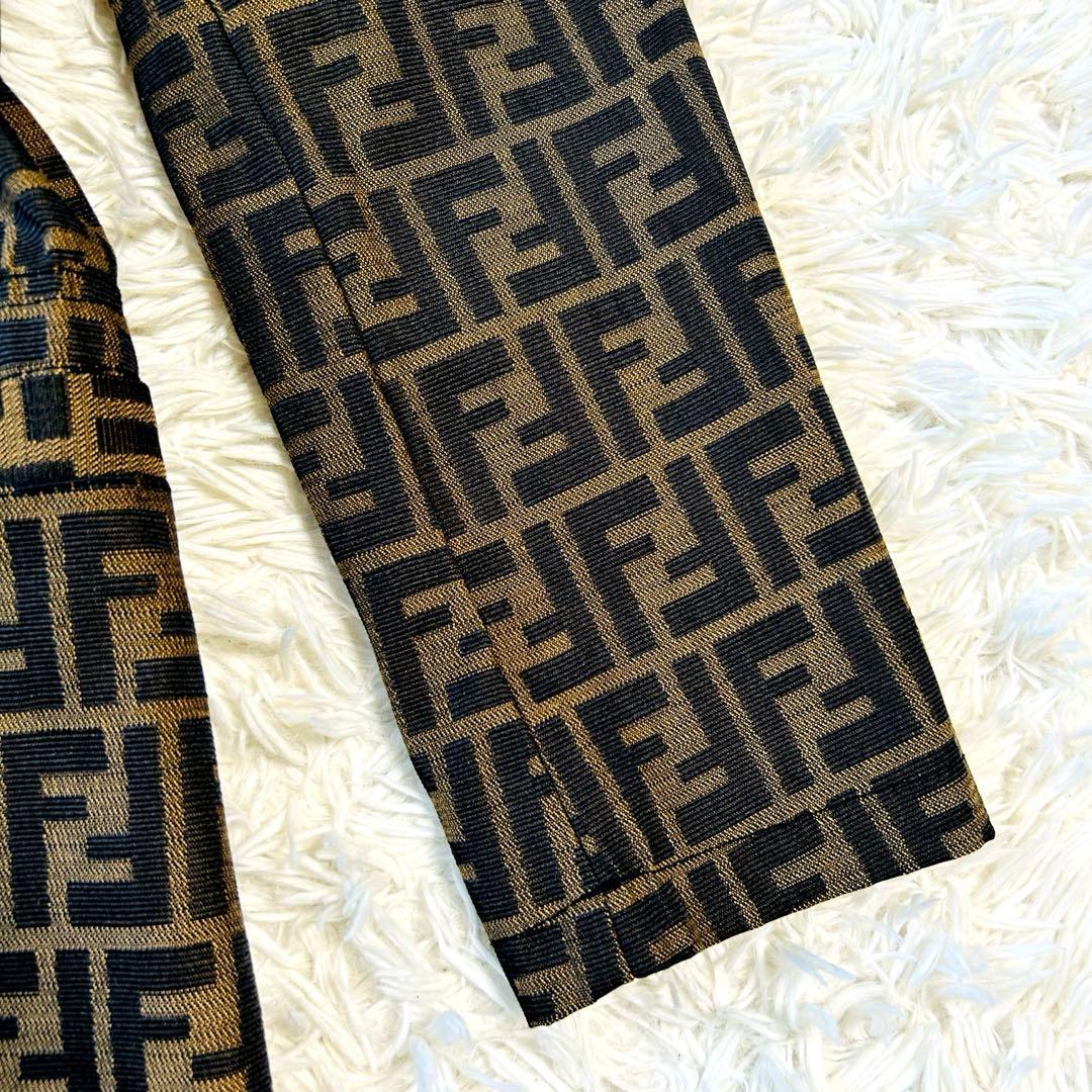 FENDI フェンディ トレンチコート ズッカ柄 ベルト ポケット ハーフコート