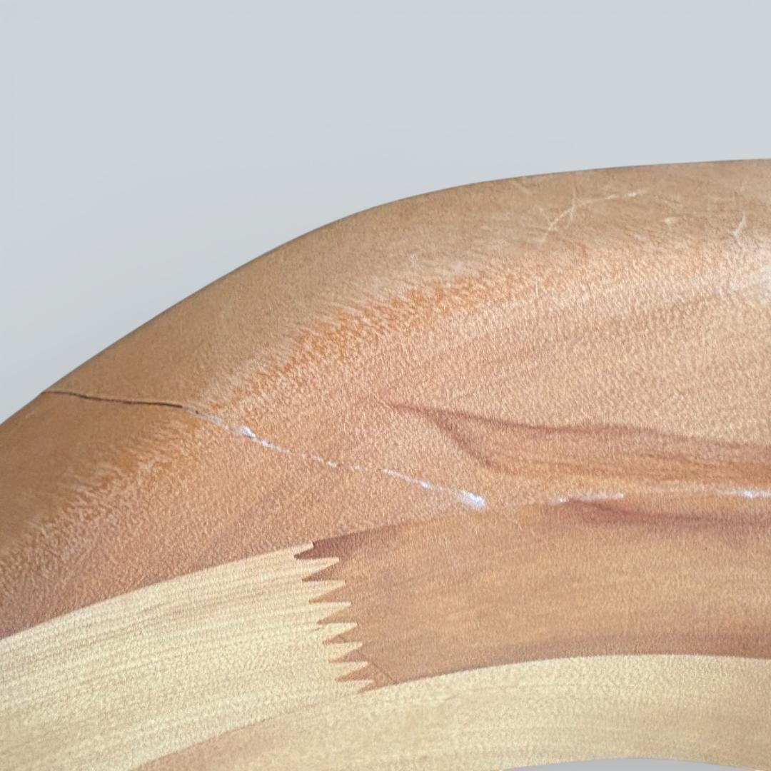 大川家具 回転ダイニングチェア 肘付き 幅58cm 天然木①