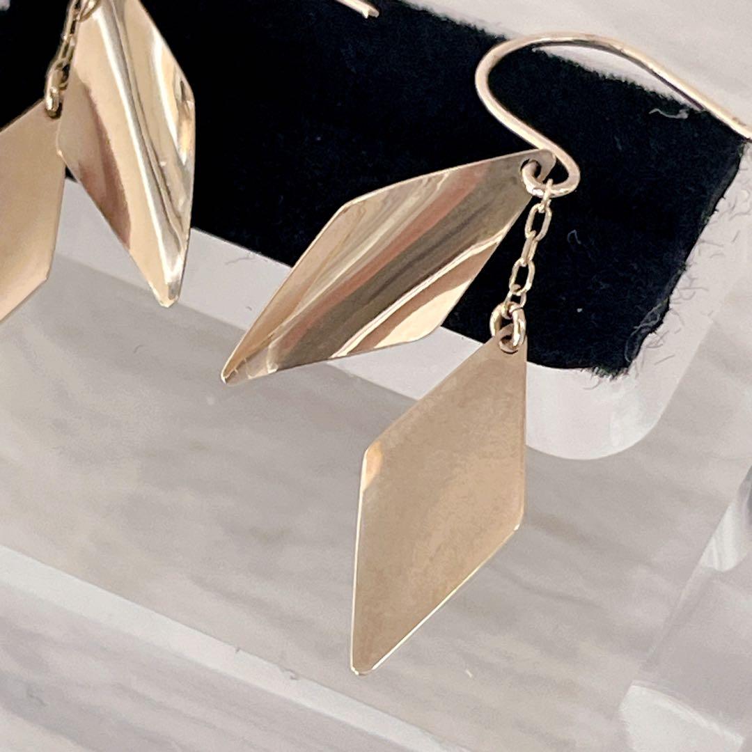 Jewel closet by L&Co. K10 ひし形ピアス k10 ゆれる