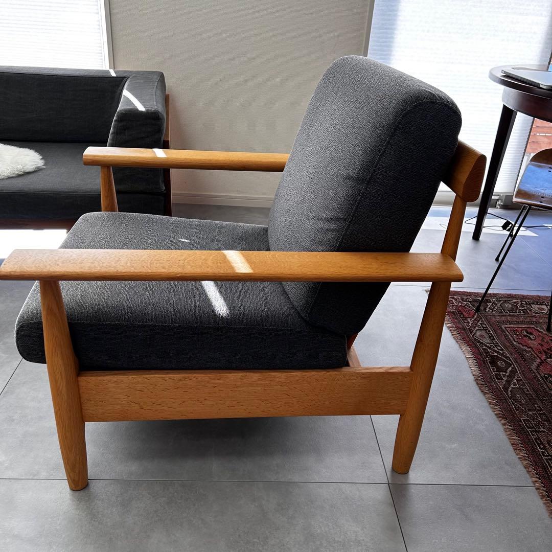 ハトン　柏木工 イージーチェア　グレー　シガーロ