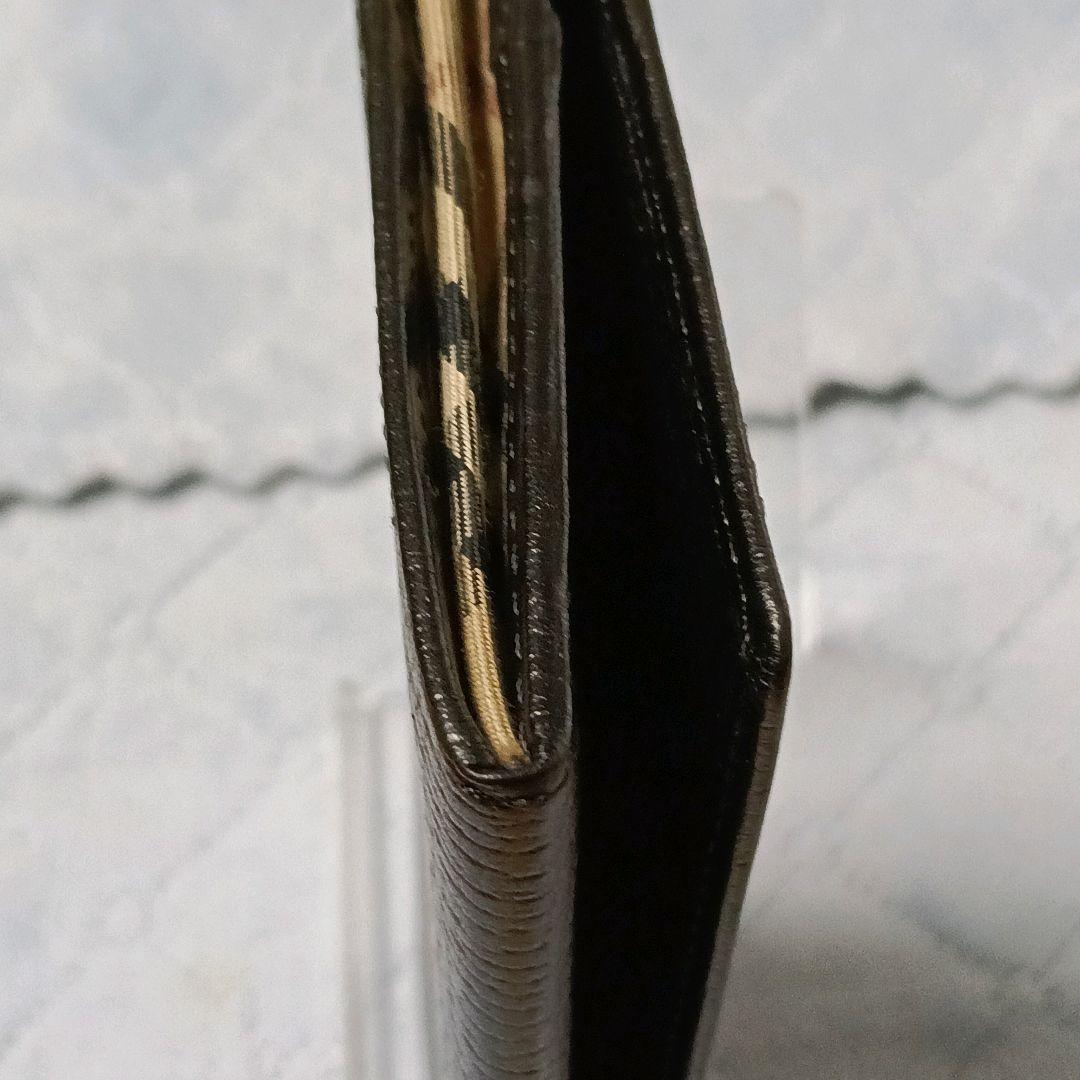 Burberry バーバリー　黒 レザー 長財布　メンズ　極美品です！