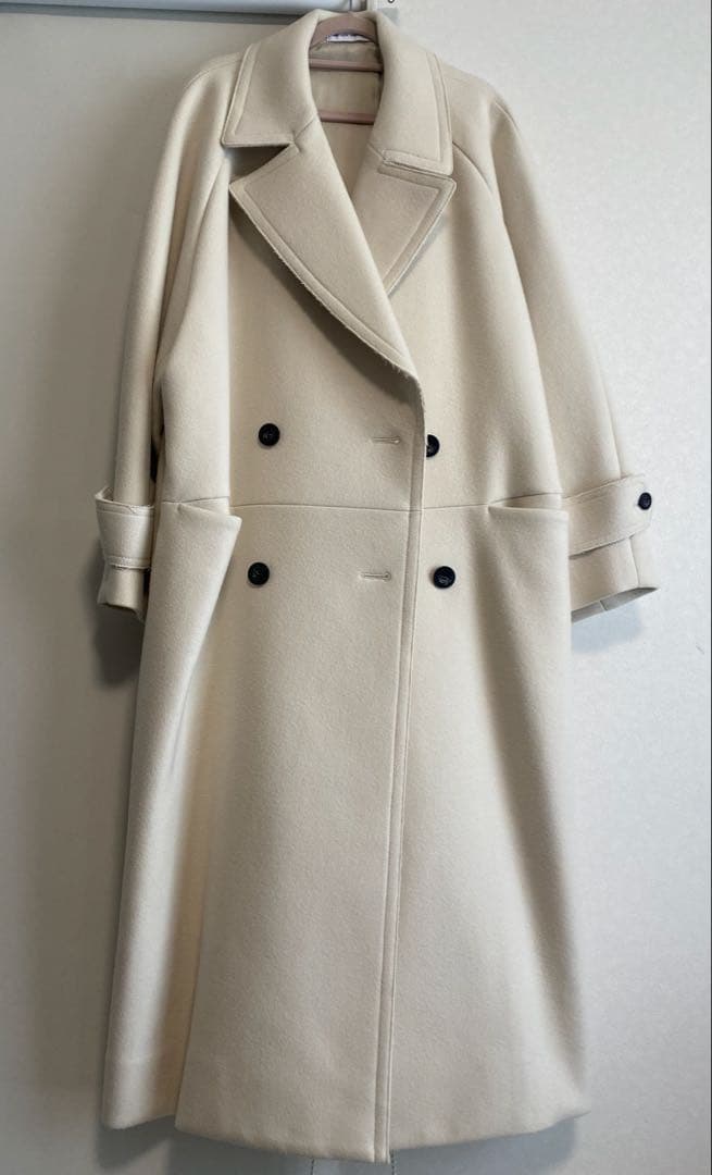 maison special ロングコート 36 ウール100%