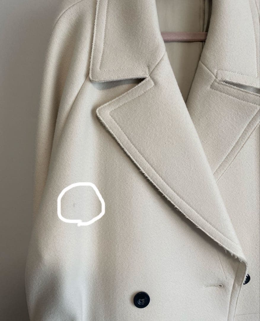 maison special ロングコート 36 ウール100%