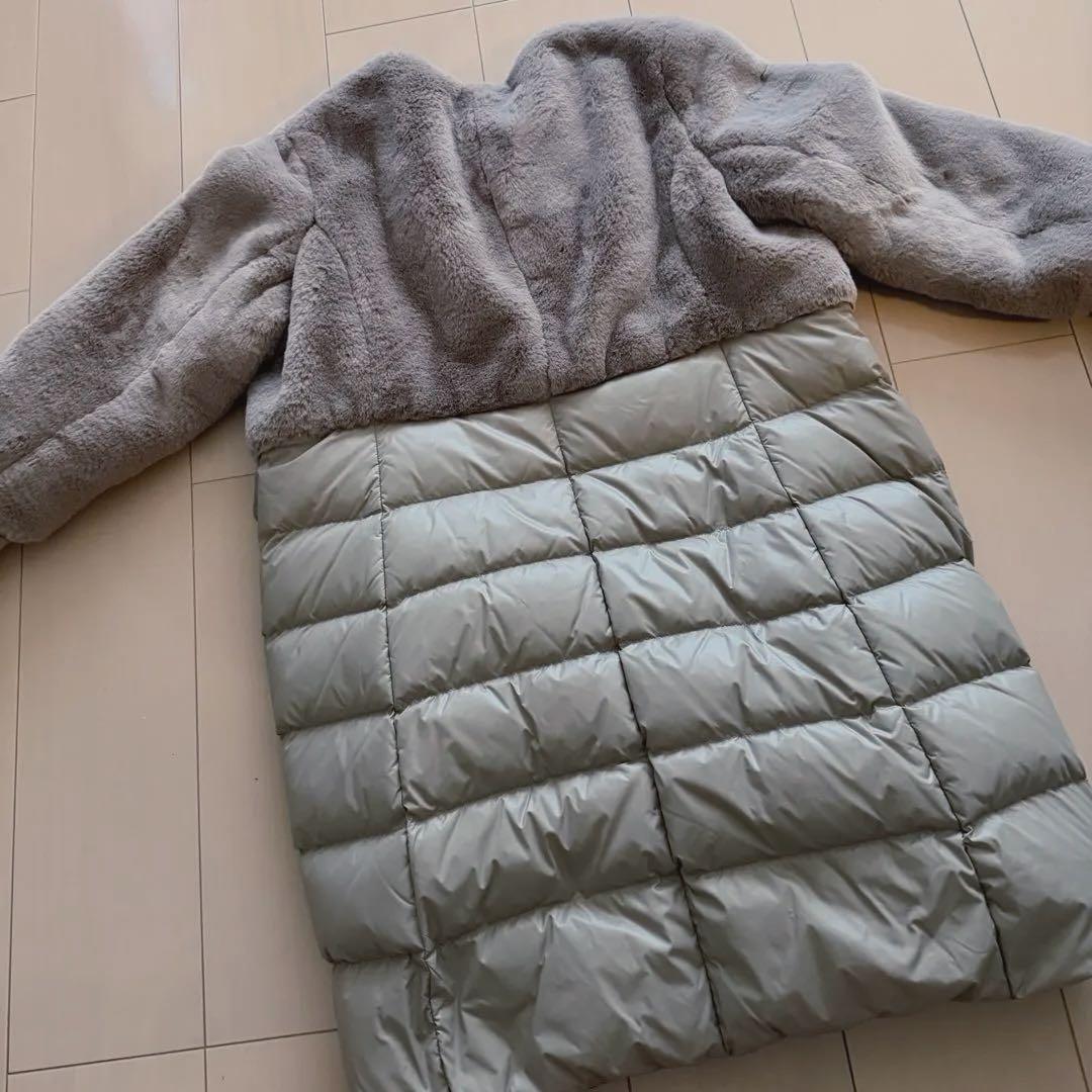 値下げ早い者勝ち　美品　BRAHMIN ファーダウン切り替えコート　Mサイズ38