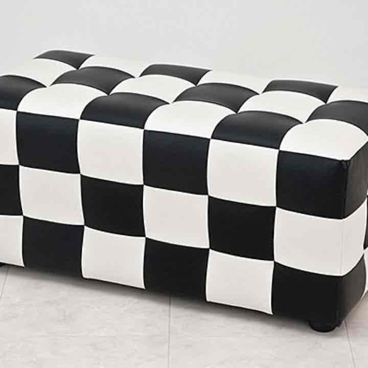 ☆定価20520円☆キューブベンチ　BK/チェッカー/WH