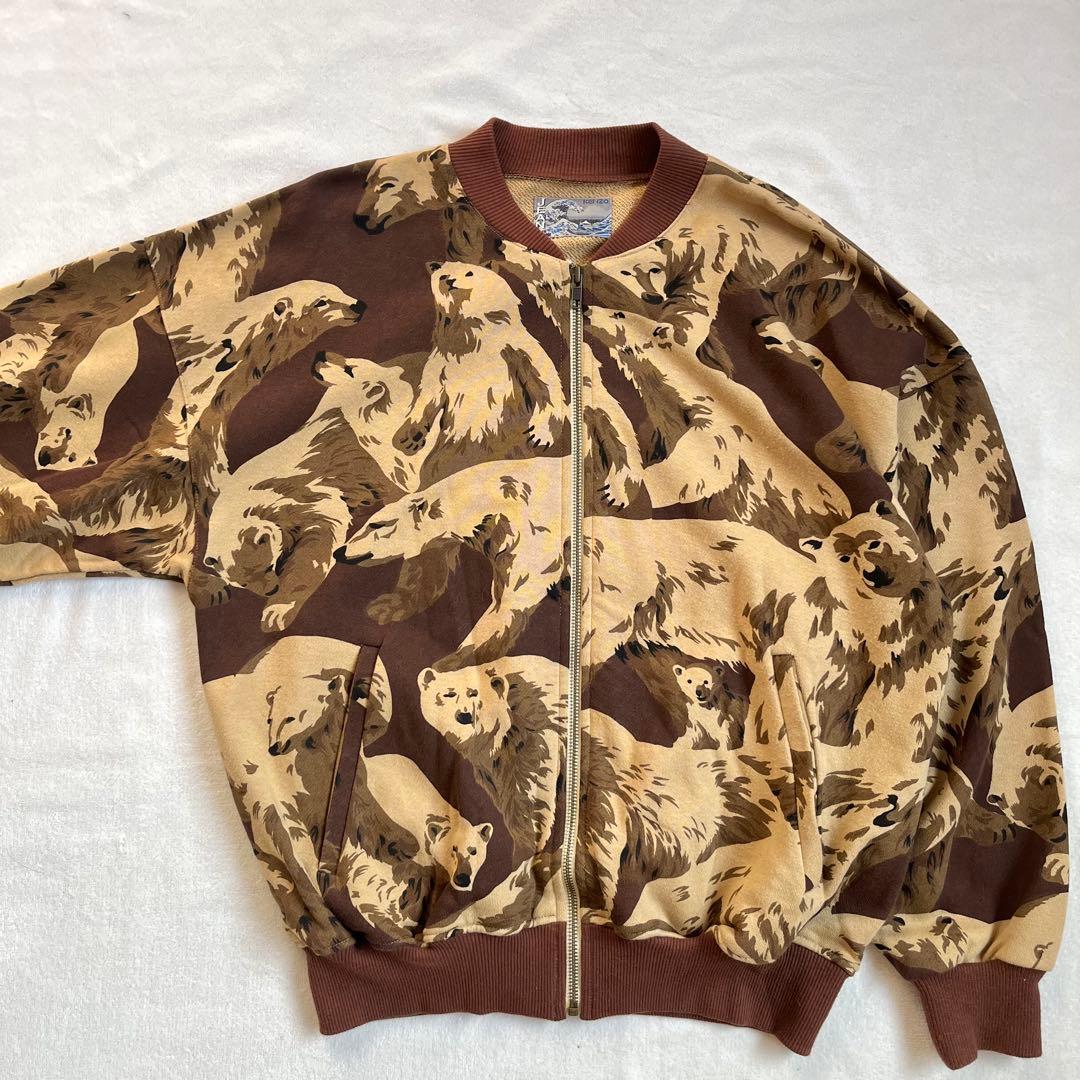 超レア 90s KENZO 北斎タグ 3点セット シロクマ 総柄 スウェット