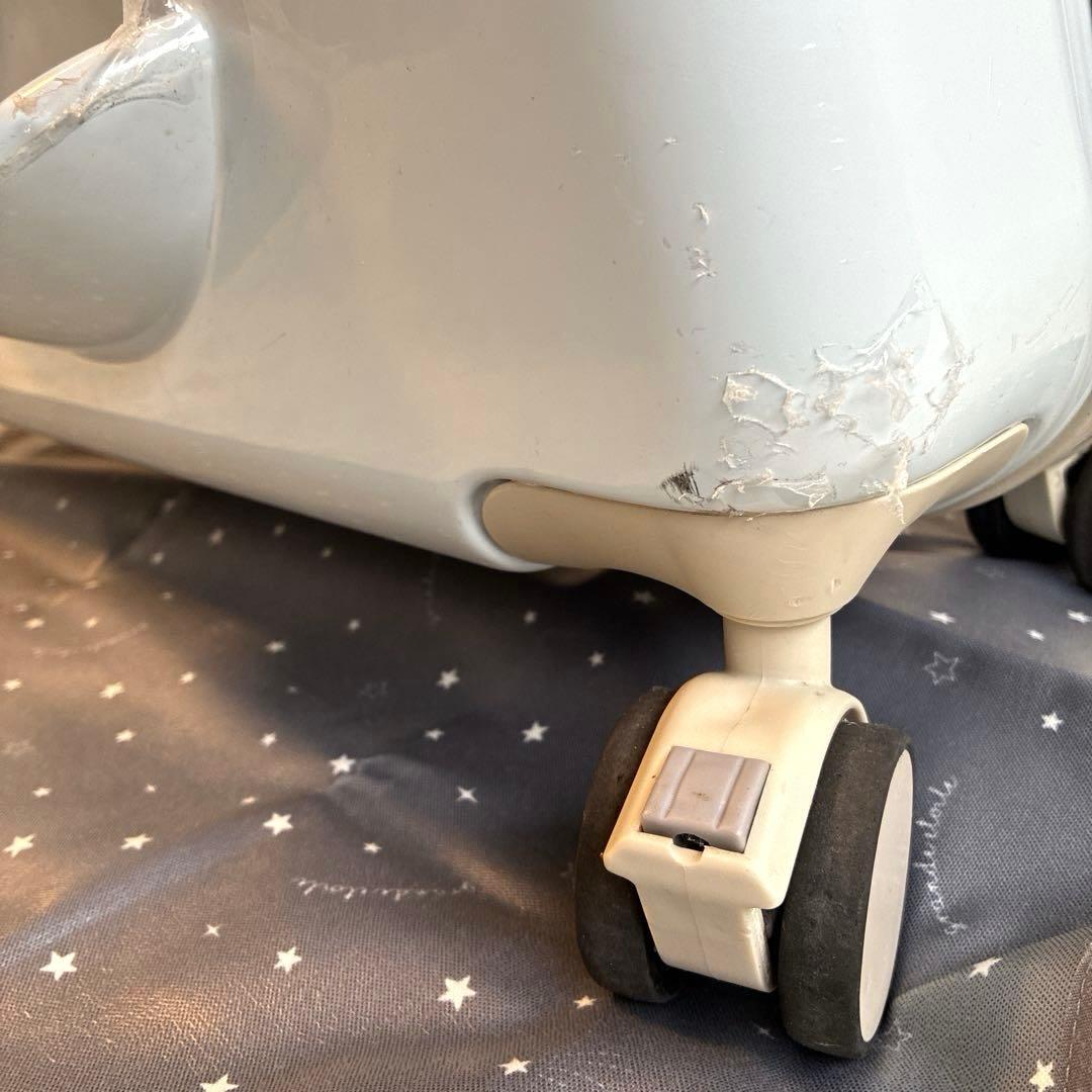 【美品】NORICCO ノリッコ　子供が乗れるキャリーケース　パステルブルー　M