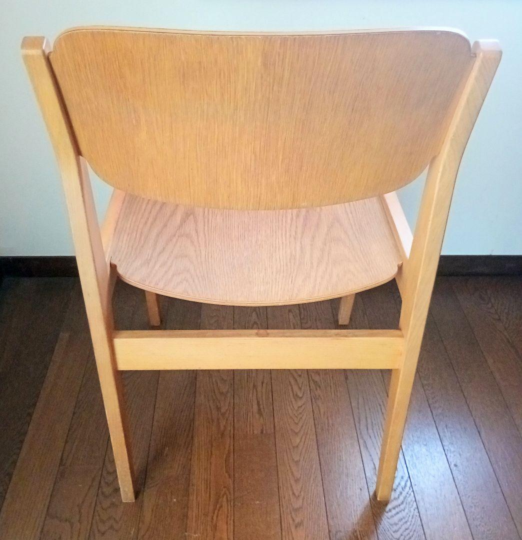②グッドデザイン賞【天童木工】ブックチェア/ダイニングチェア/木製椅子/USED