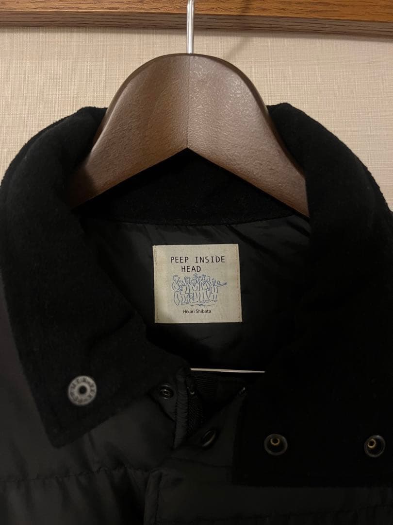 peep inside head ダウンジャケット M ブラック 柴田ひかり