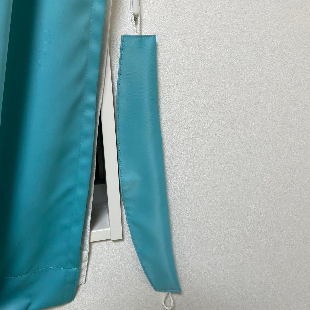 ★超美品★ 日本製　1級遮光カーテン　ターコイズ　200cm 110cm