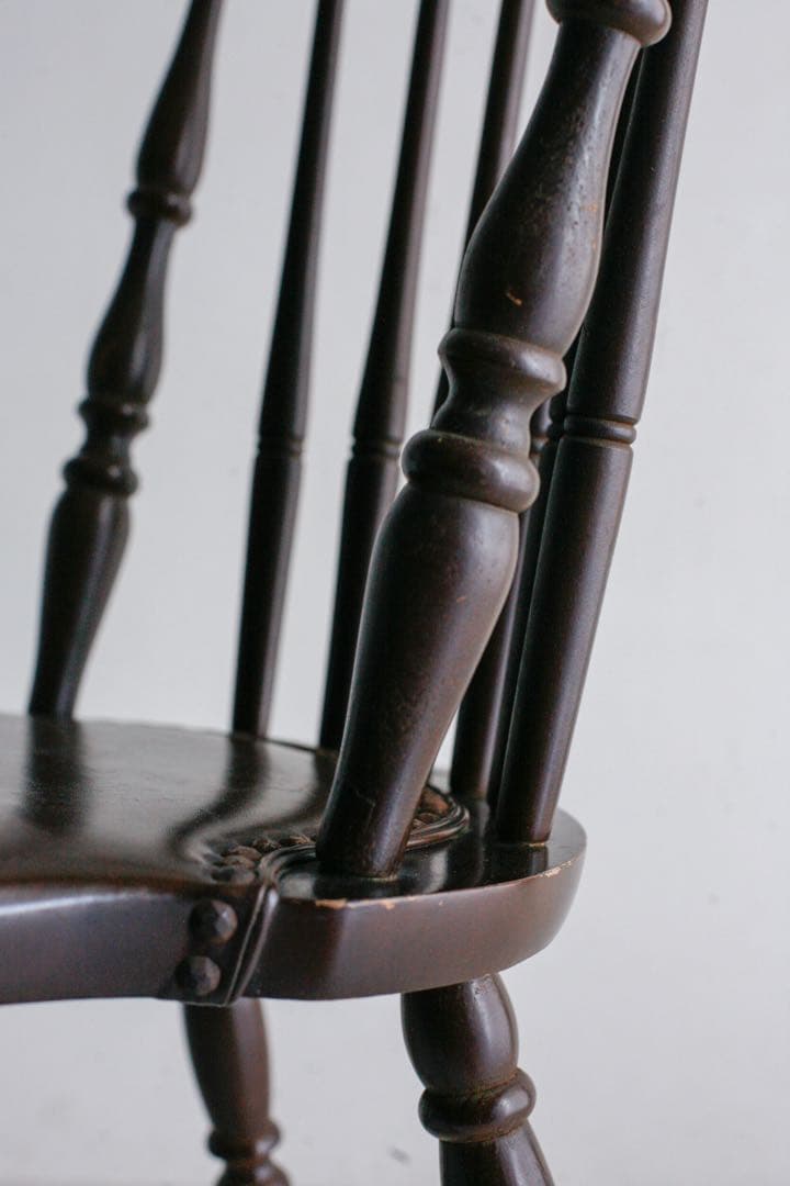 レザーチェア　ウィンザーチェア　ダイニングチェア　アンティーク　古家具