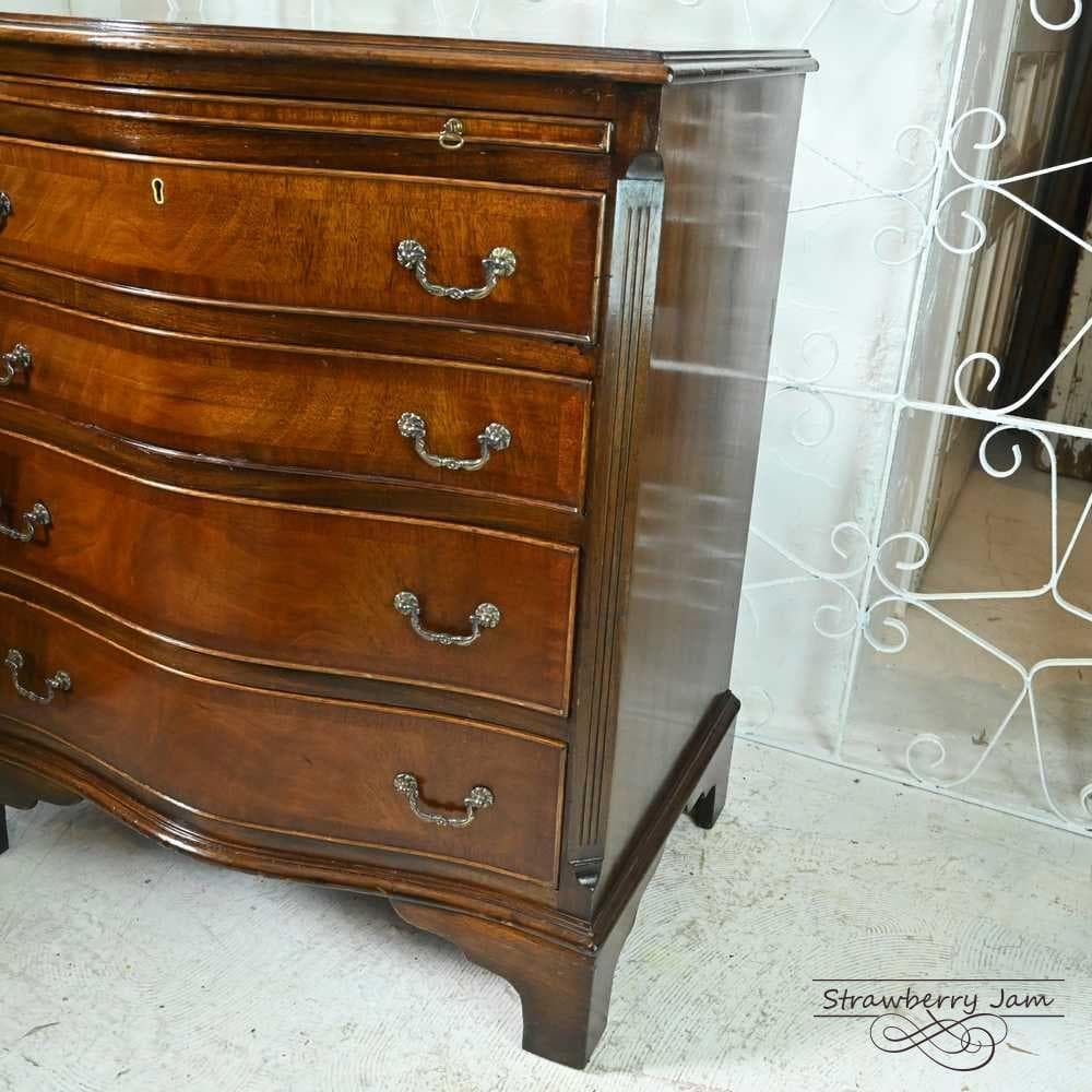 L3705-3 英国アンティーク チェスト 4段 タンス デスク マホガニー