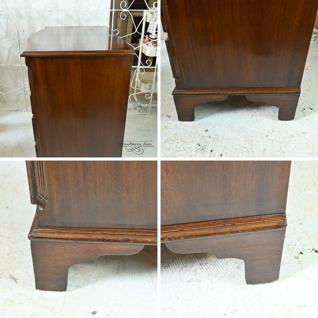 L3705-3 英国アンティーク チェスト 4段 タンス デスク マホガニー