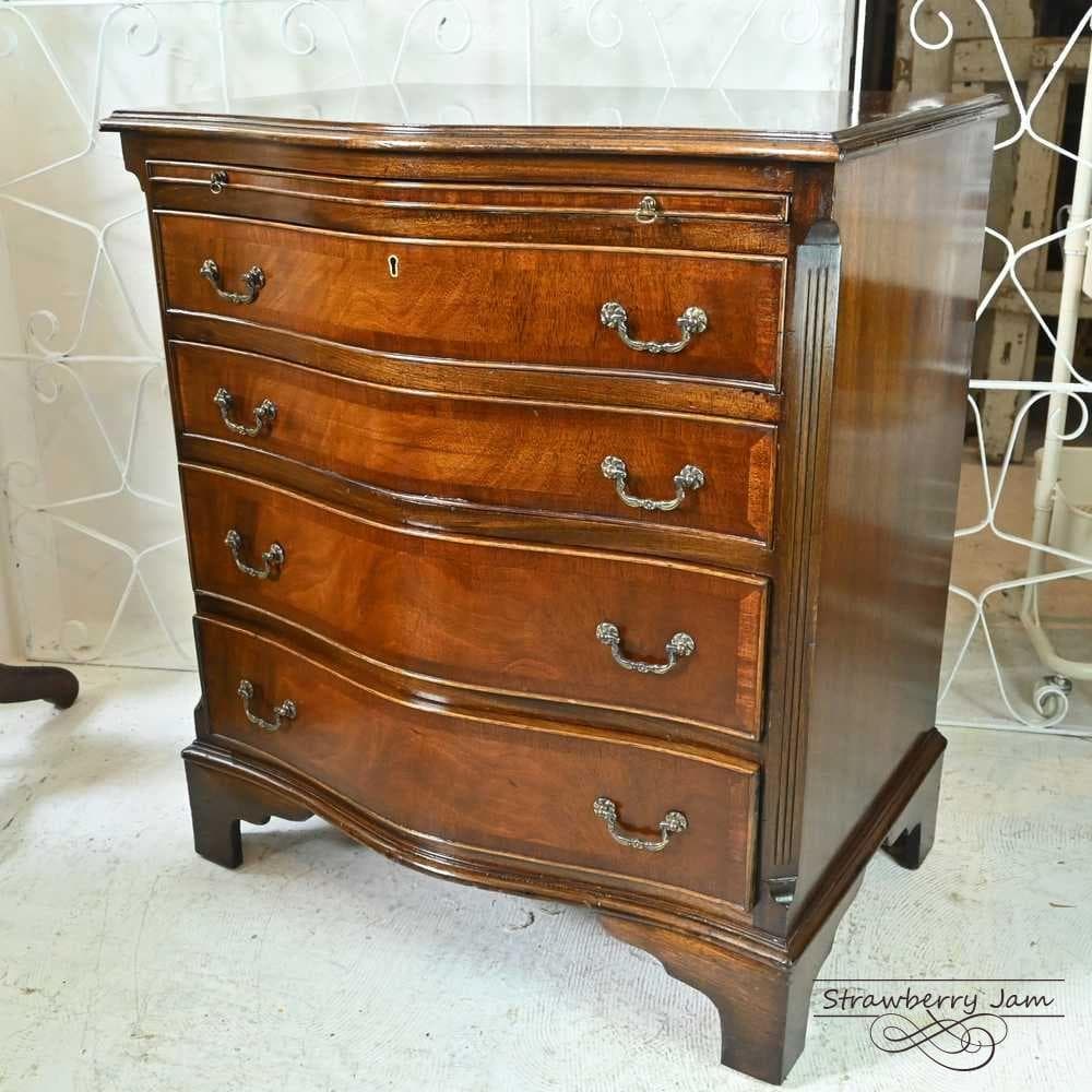 L3705-3 英国アンティーク チェスト 4段 タンス デスク マホガニー