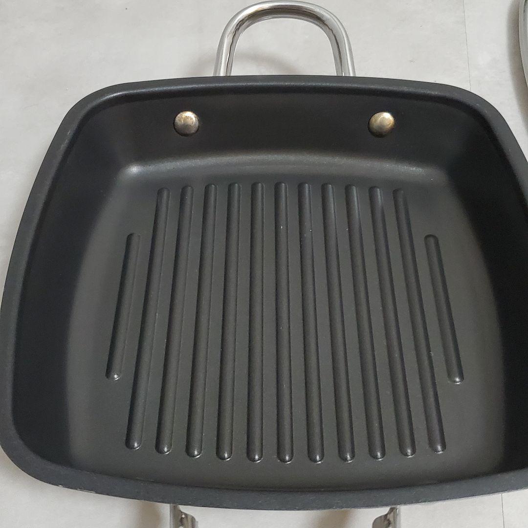 【極美品】マイヤー MEYER スクエアグリルパン 24cm IH対応