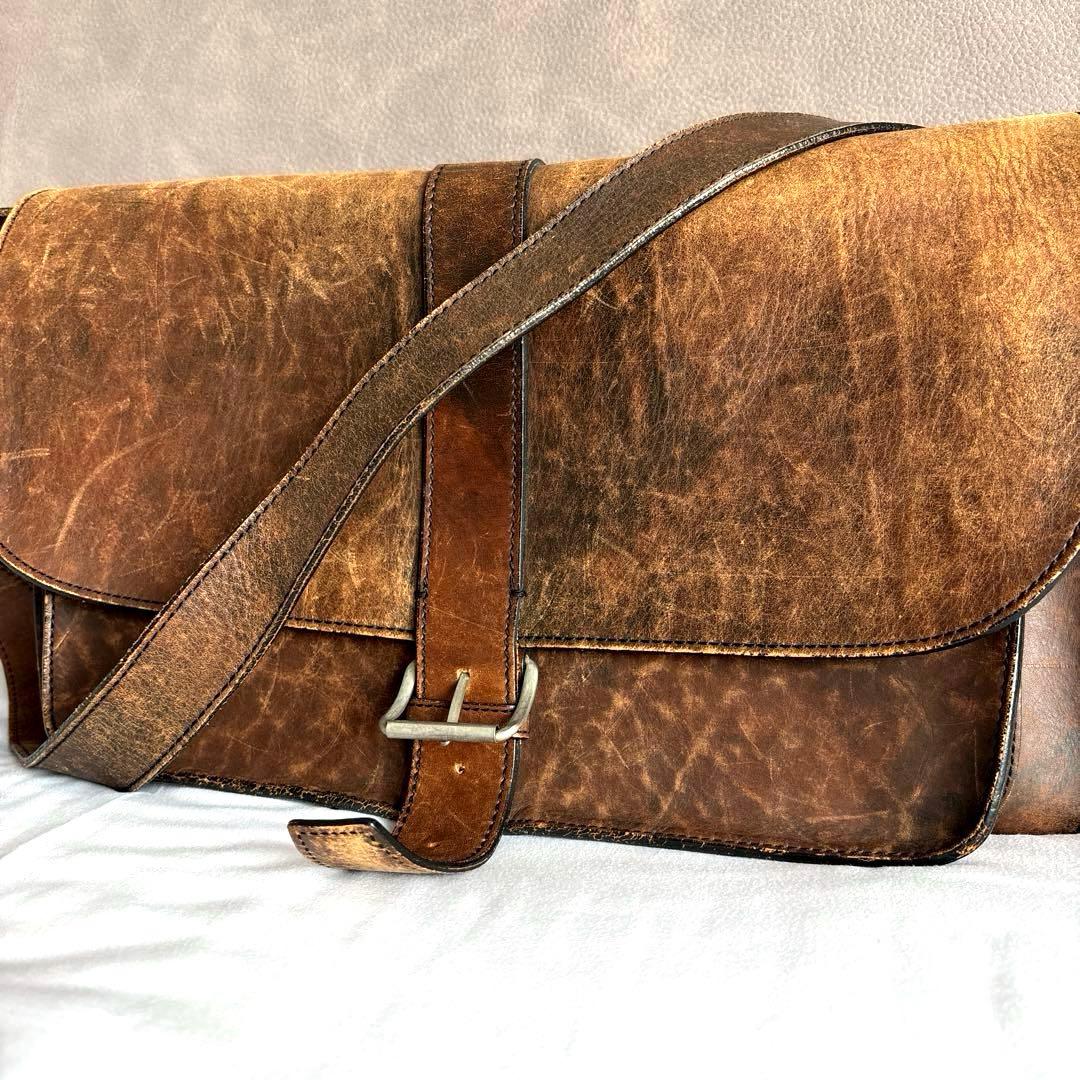 PORTER GROUND 70周年記念 オールレザー メッセンジャーバッグ