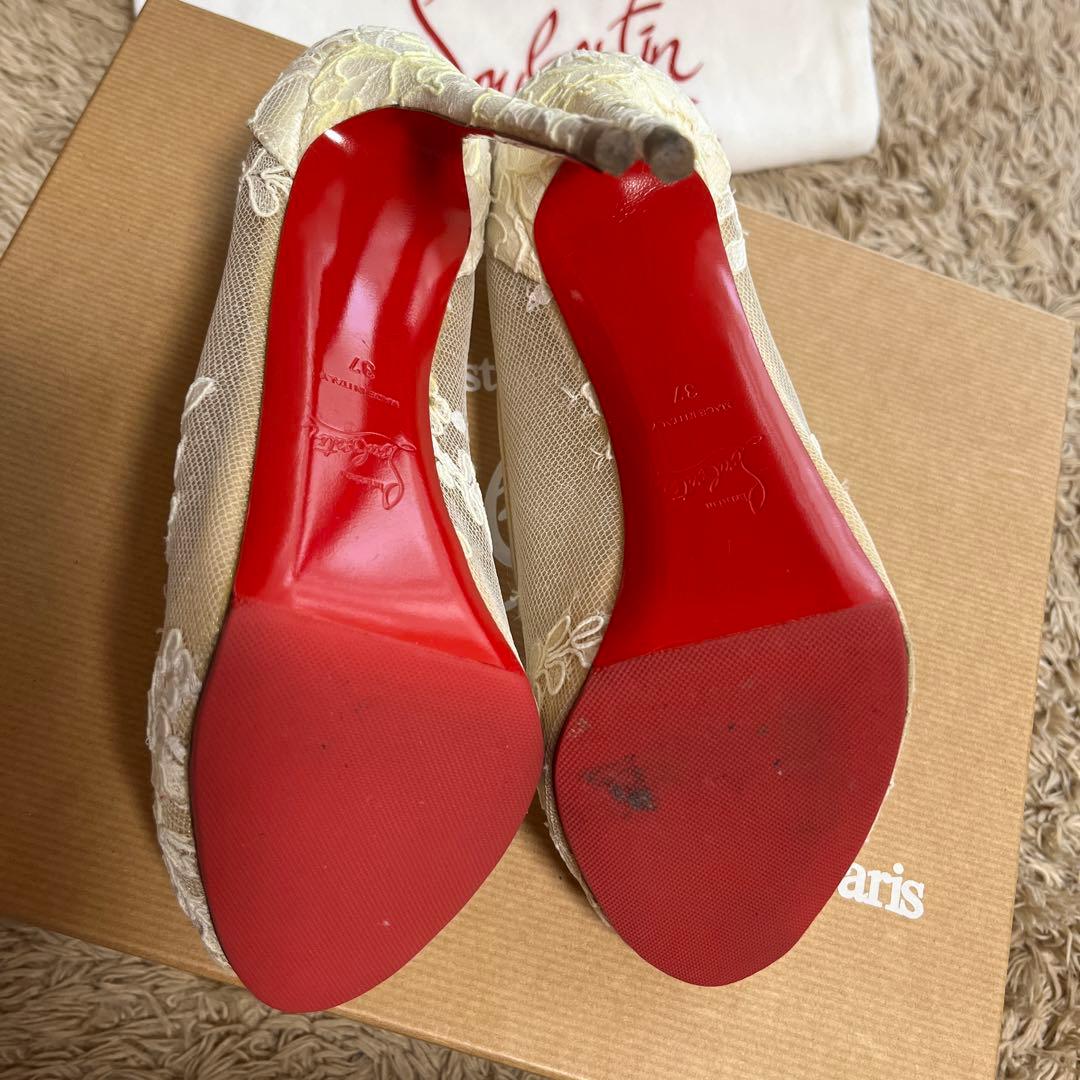 ルブタン　オープントゥ　パンプス　37