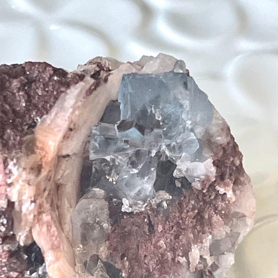 イングランド Gutterby Pit産 フローライト 蛍石 鉱物標本 原石