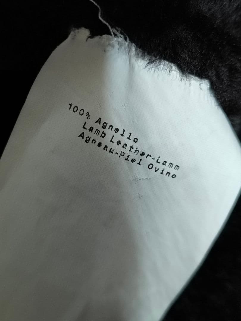 ARMANI COLLEZIONI ブラックコート 38ラムレザー