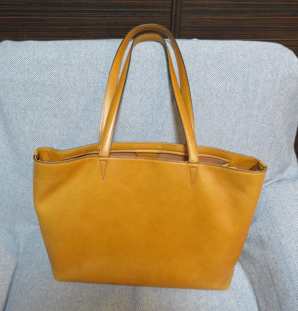 HERGOPŌCH エルゴポック　ワキシングレザー トートバッグ　ブラウン