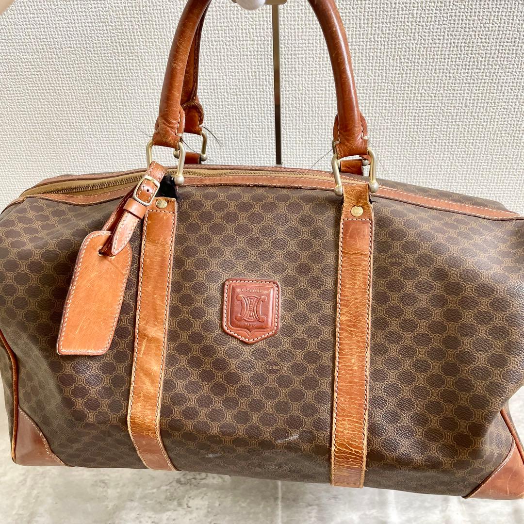 セリーヌ celine ボストンバッグ トリオンフ マカダム